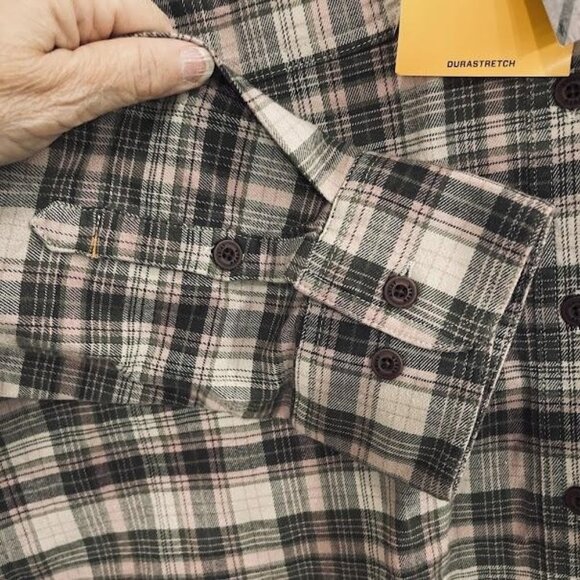 Ariat Rebar‎ Flannel Shirt Womens 2X Plaid Beetle Workwear DuraStretch GAM - Picture 10 of 16